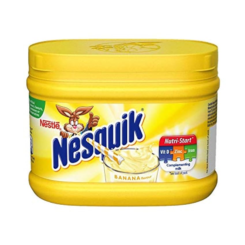 Nesquik Strawberry and Banana Flavour Bundle | Enjoy These Classic Flavours with Your Milk | 1x300g Strawberry Tub and 1x300g Banana Flavour Tub | Total of 2 x 300g Tubs GOOO2Hnu