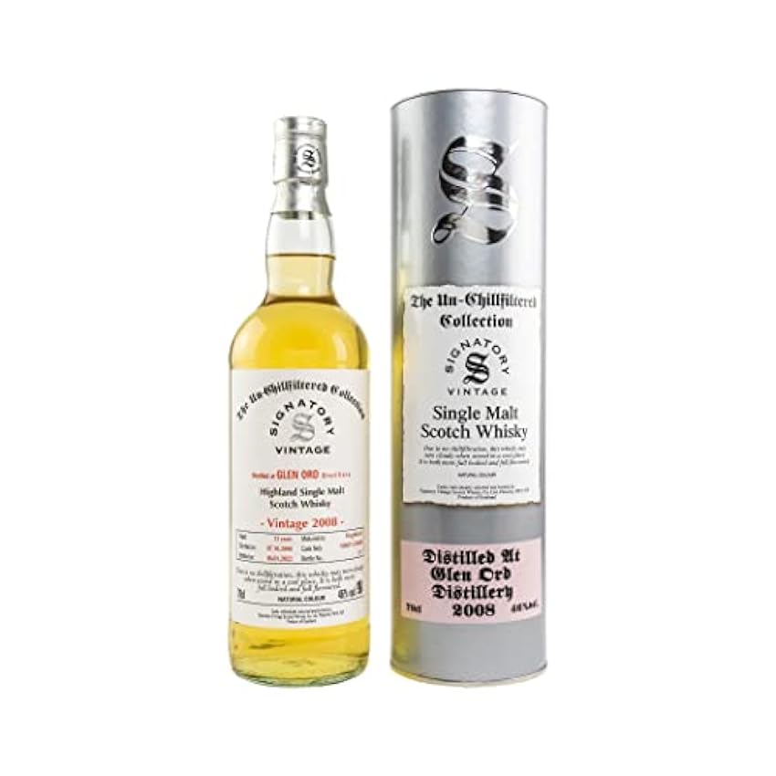 Signatory Vintage GLEN ORD 13 Years Old The Un-Chillfiltered 2008 46% Vol. 0,7l in Giftbox KL5VAcfo