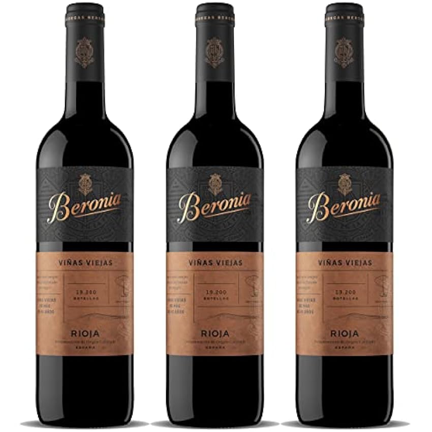 Beronia Viñas Viejas - Vino D.O.Ca. Rioja - 3 botellas de 750 ml - Total: 2250 ml oGxxP6nC