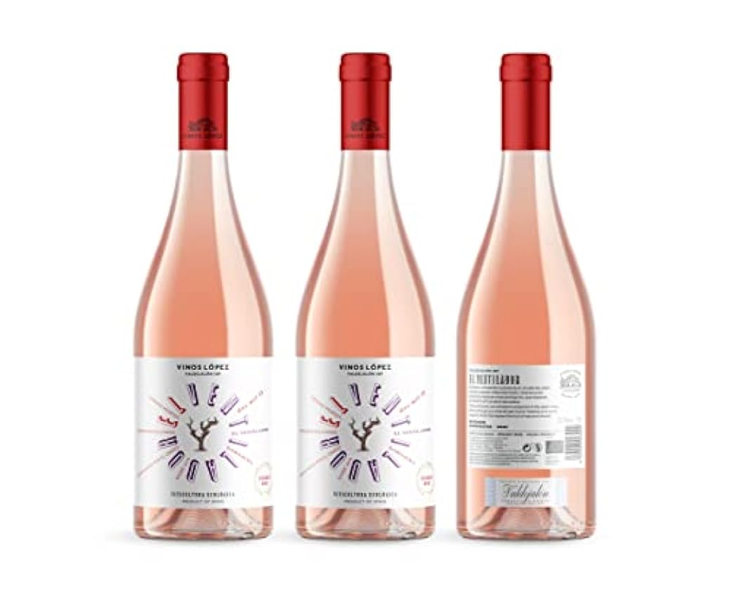 VINOS LOPEZ – Ventilador | Vino rosado IGP Valdejalón – Caja 3 botellas x 750 ml fXH1Gbln