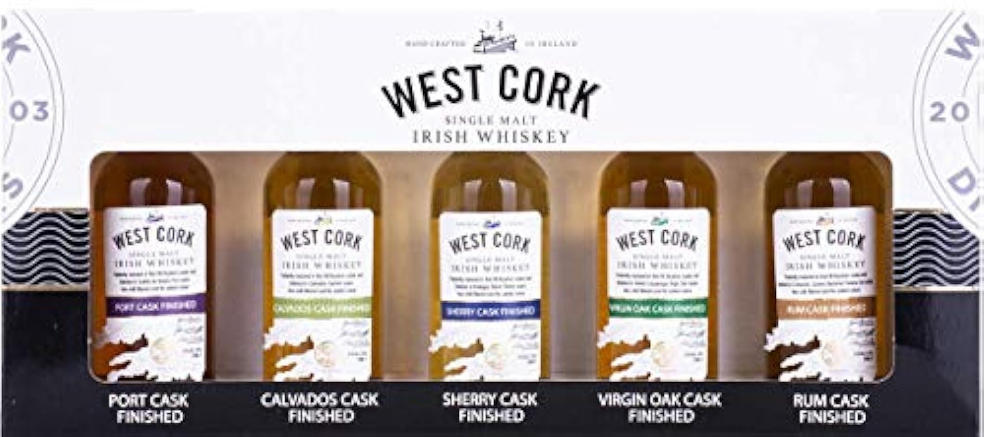 West Cork CASK COLLECTION Miniset 43% Vol. 5x0,05l in G
