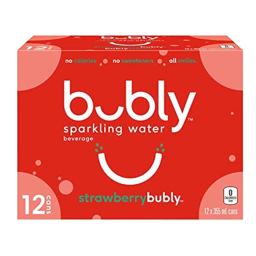 bubly Sparkling Water strawberrybubly, 355 mL Cans, 12 