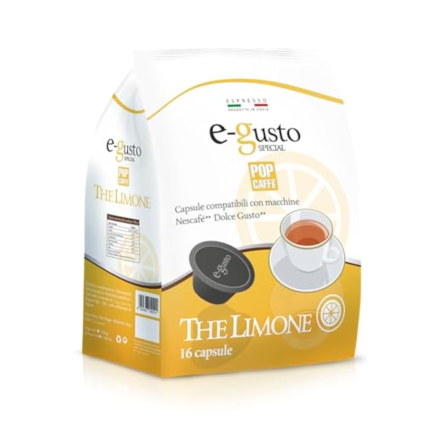 48 cápsulas de té de limón Pop Café compatibles con Nescafe´ Dolce Gustto O6kCif6D