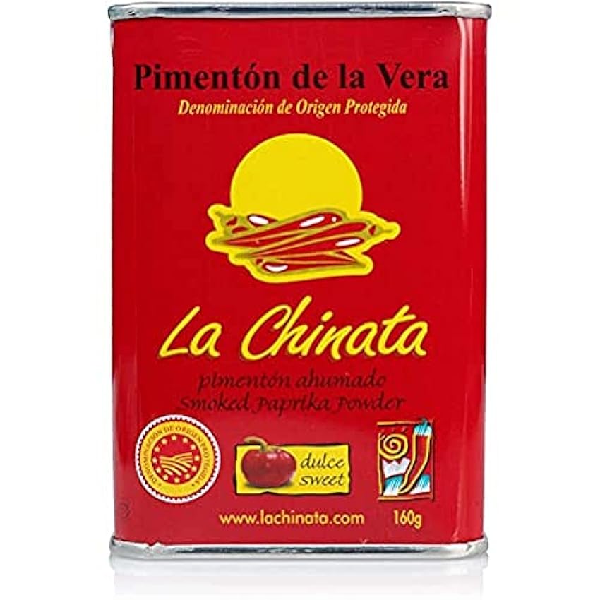 La Chinata Pimentón Ahumado - Dop La Vera - Lata De G - Sin Gluten, Picante, 160 Gramo L865wG4P