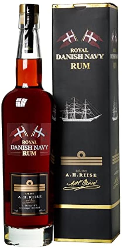 A.H. Riise Royal DANISH NAVY Rum 40% Vol. 0,7l in Giftbox nxQafk2F