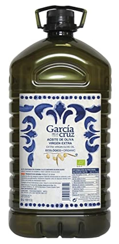 GARCÍA DE LA CRUZ - Aceite de Oliva Virgen Extra Orgánico, para Cocinar, Envase de PET Reciclado, Garrafa - 5L jhZ8pZe7