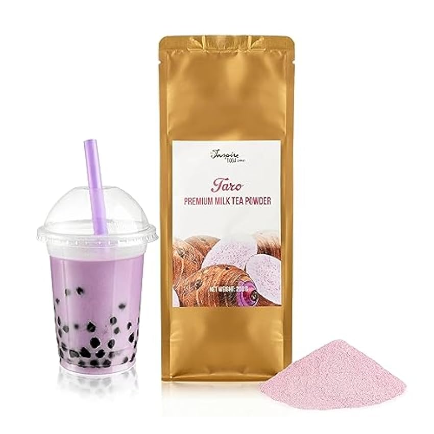 Taro Milk Tea Powder - 200g | Auténtica mezcla de té de taro en polvo para té boba | Ingredientes sin colorantes | Té estilo restaurante en casa PtCrYn7n