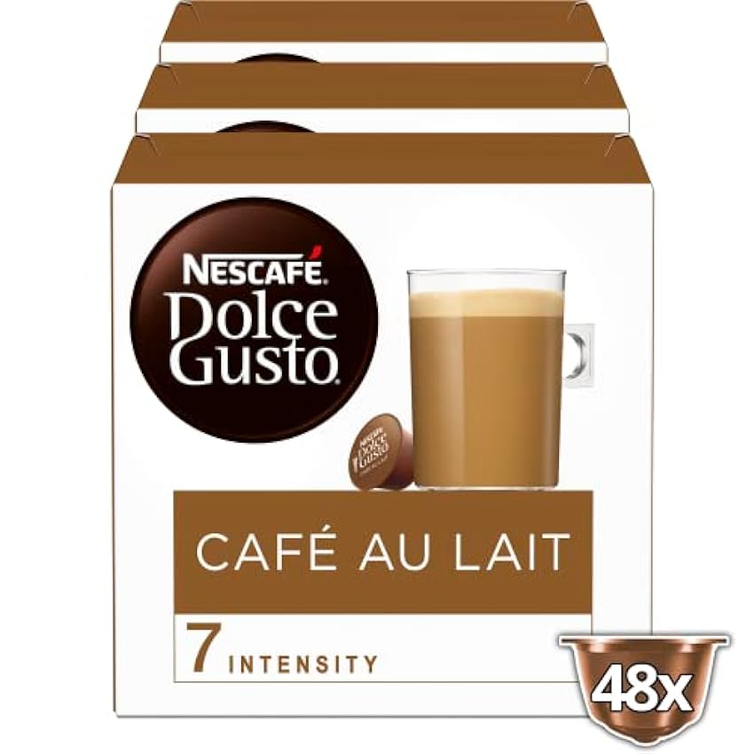 Nescafe Dolce Gusto - Café con Leche - Pack de 3 x 16 C