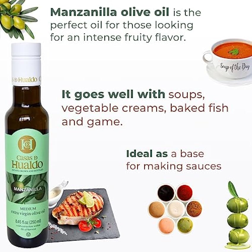 SET de regalo de aceite de oliva | 4 variedades: Picual Arbequina Cornicabra Manzanilla (4 x 250 ml) | Ganador del Premio Oro 2023 | Extra Virgin | Ideal para ensaladas, carne y aves | Espana Gourmet h2yU9KZt