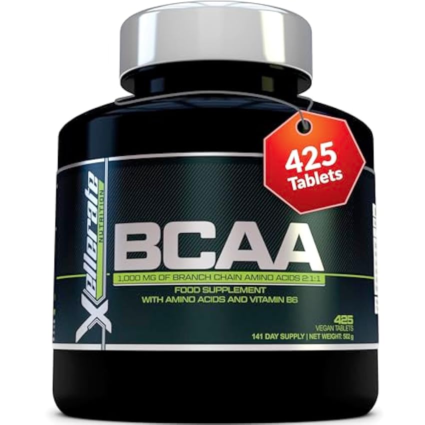 BCAA 2:1:1 1000 mg 425 Comprimidos Veganos Alta Resiste