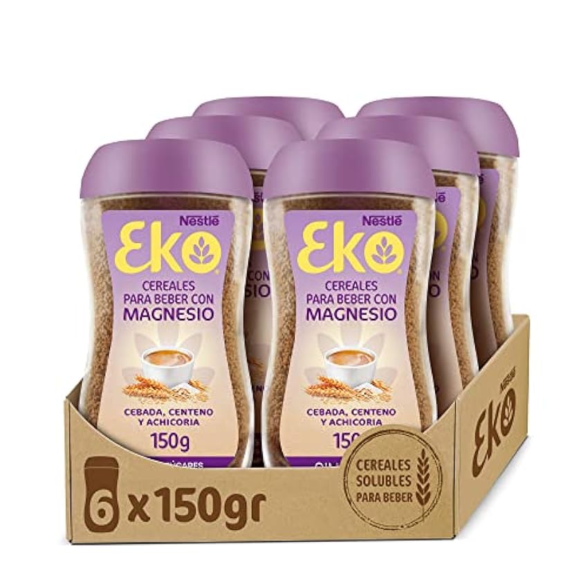 Eko Magnesio Cereales Solubles Para Beber - 6 Frascos D