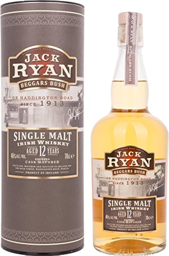 Jack Ryan BEGGARS BUSH 12 Years Old Irish Single Malt Bourbon Cask 46% Vol. 0,7l in Giftbox g80xbh8u