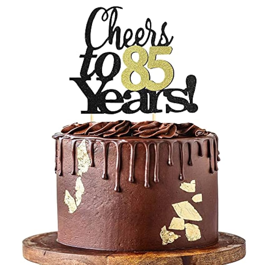 Sumerk Decoración para tarta de 85 años con texto en in
