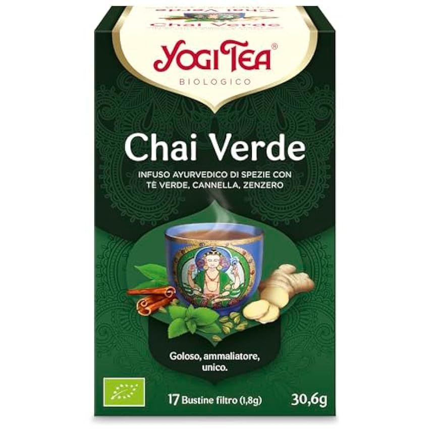 Yogi Tea Green Chai - Infusión Ayurvédica - Mezcla de T