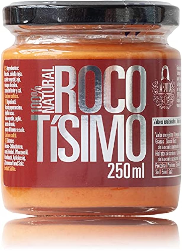 La Sarita Rocotísimo 250 ml - Crema de rocoto, 100% natural, sin aditivos ni conservantes, sin gluten y apto para veganos GDAzyxpC