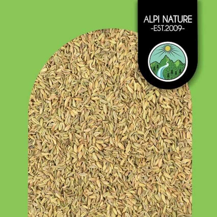 Semillas de hinojo (500g), hinojo entero, especia 100% natural, semillas de hinojo naturalmente sin aditivos, vegano GRo7siq1