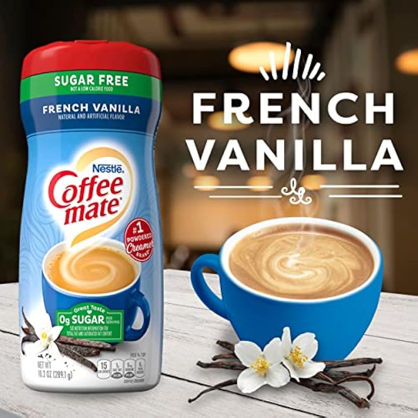 Coffee-mate French Vanilla, Sugar-Free Powdered Coffee Creamer, 10.2-Ounce Units (Pack of 6) O5FCQc3k