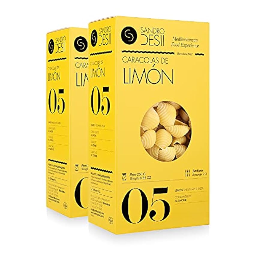 Sandro Desii Pasta Caracolas de Limón 250 g (pack 2 uni