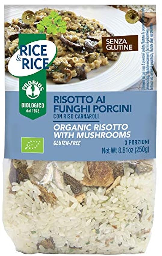 Rice & Rice Risotto con Boletus Bio - 4 Paquetes de 1 x 250 gr - Total: 1000 gr OXOvFxC0