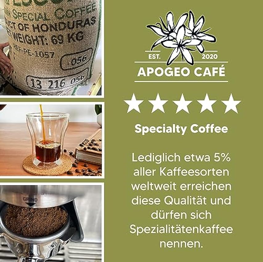 APOGEO CAFÉ Breakfast Coffee Omni Roast, 500g grano entero, Specialty Coffee, café en grano para máquinas automáticas, portafiltro y espresso iWPZH6tz