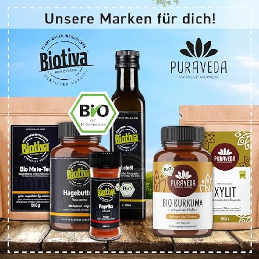 Hojas de curry bio 250g | hoja de curry para aromatizar platos | preparación de té | controlado y certificado en Alemania | Biotiva ndGcabRt