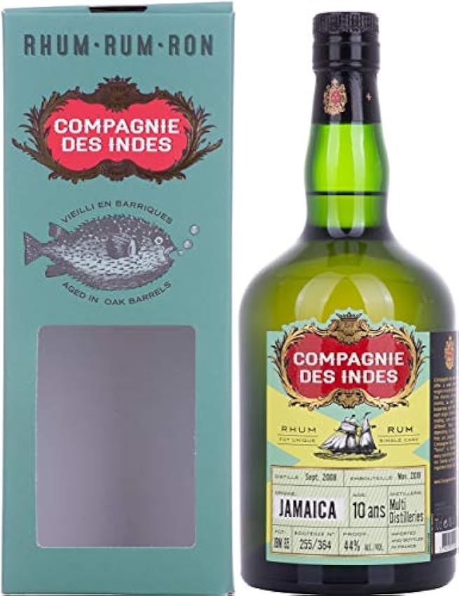 Compagnie des Indes JAMAICA 10 ans Rum 44% Vol. 0,7l in