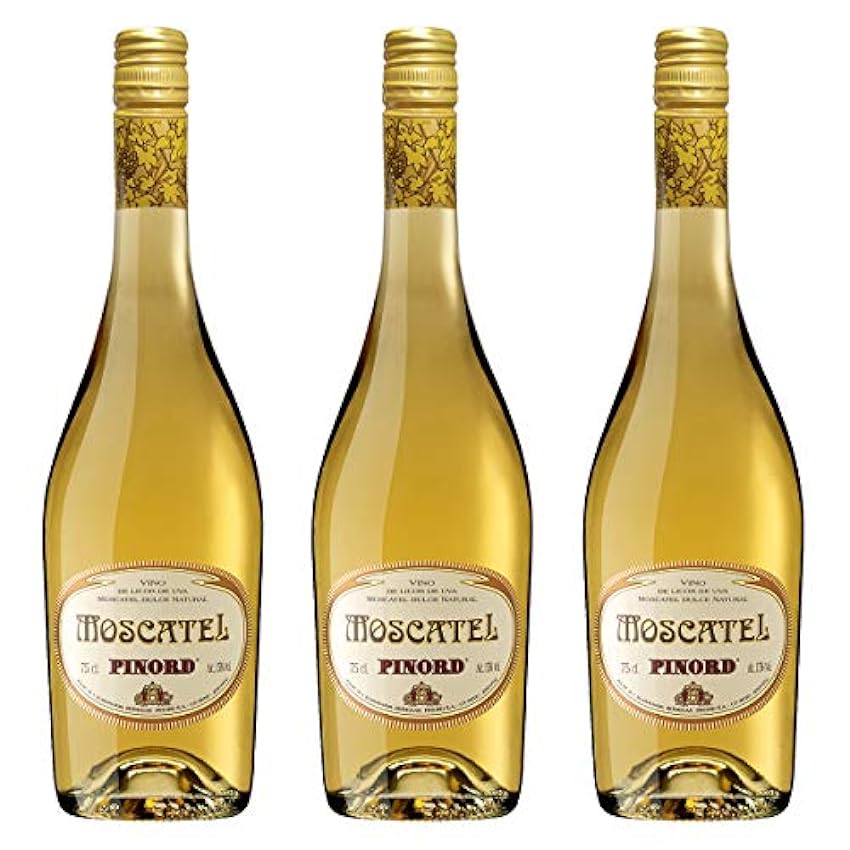 Pinord Moscatel Vino Dulce de Postre - 3 botellas x 750