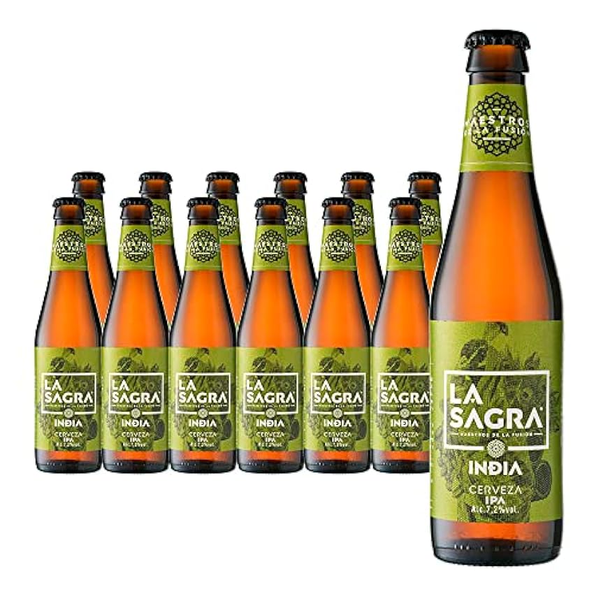 La Sagra India - Cerveza estilo IPA - Alc. 7,2% vol. - Caja de 12 botellas de 330 ml - Total: 3960 ml lE5UZctW