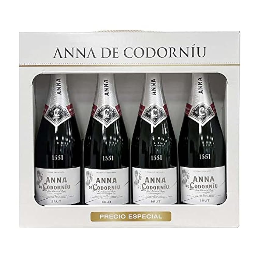 ANNA DE CODORNIU, Cava Brut, Estuche 4 botellas 0.75 L 