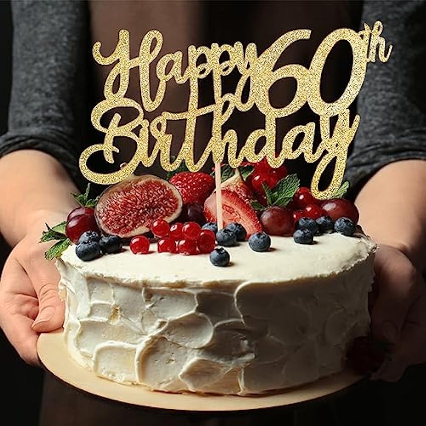 Decoración para tartas de 60 cumpleaños pgvjDRDe
