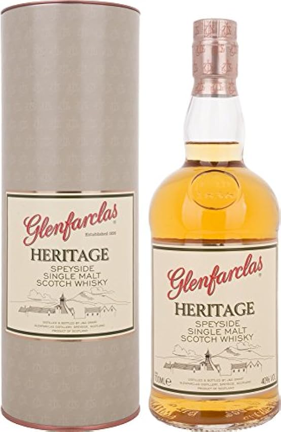 Glenfarclas Heritage Speyside Single Malt Scotch Whisky in Gift Box - 700 ml MvvnXEfb