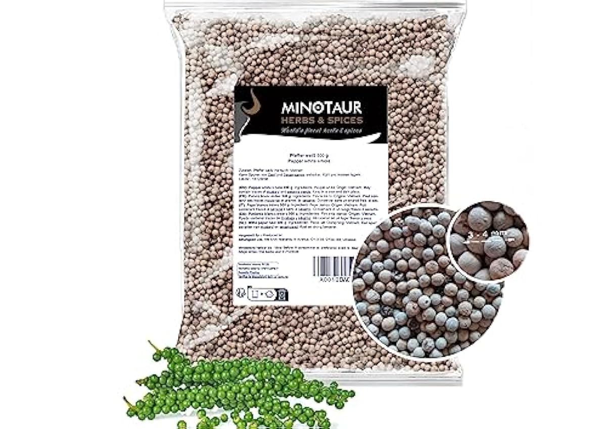 Minotaur Spices | Pimienta blanca entera | Granos de pi
