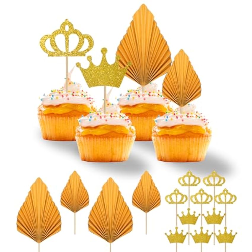 14 decoraciones doradas para tartas, decoración para cu
