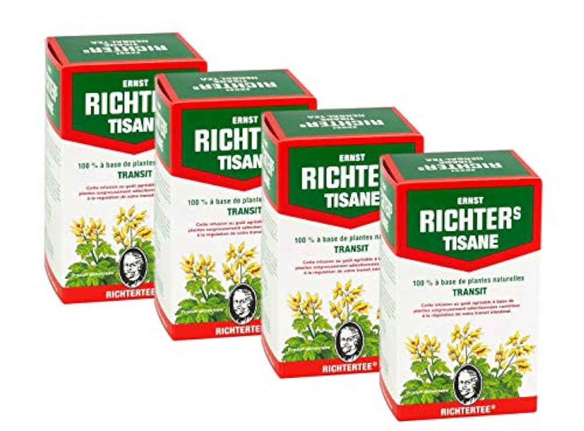 Ernst Richter infusión de hierbas Tisana de hierbas 100% natural | Regulación de tránsito | 4 x 20 bolsitas de 2g htraeXX3