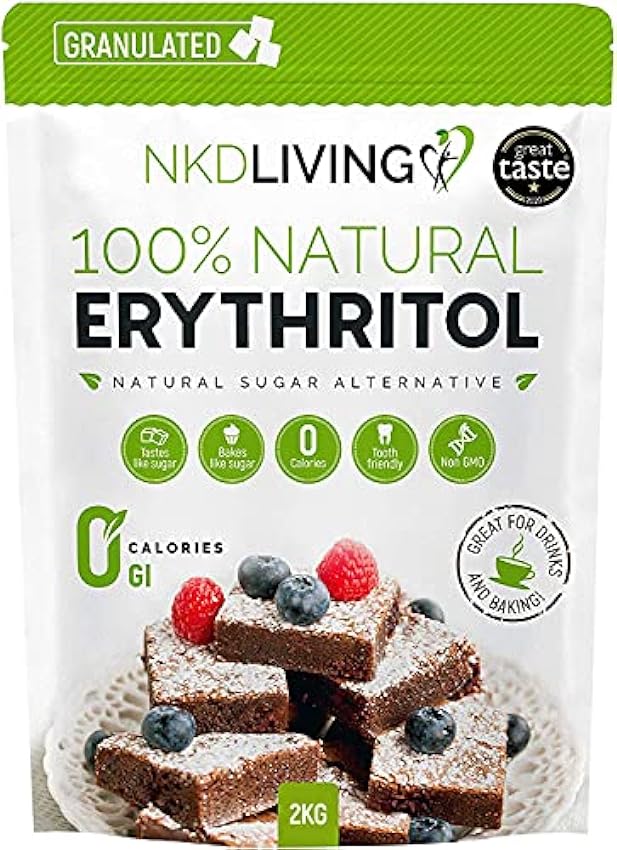 Eritritol 100 % natural 2 kg | Granulado sustituto del azúcar con cero calorías … mOGXAqmD