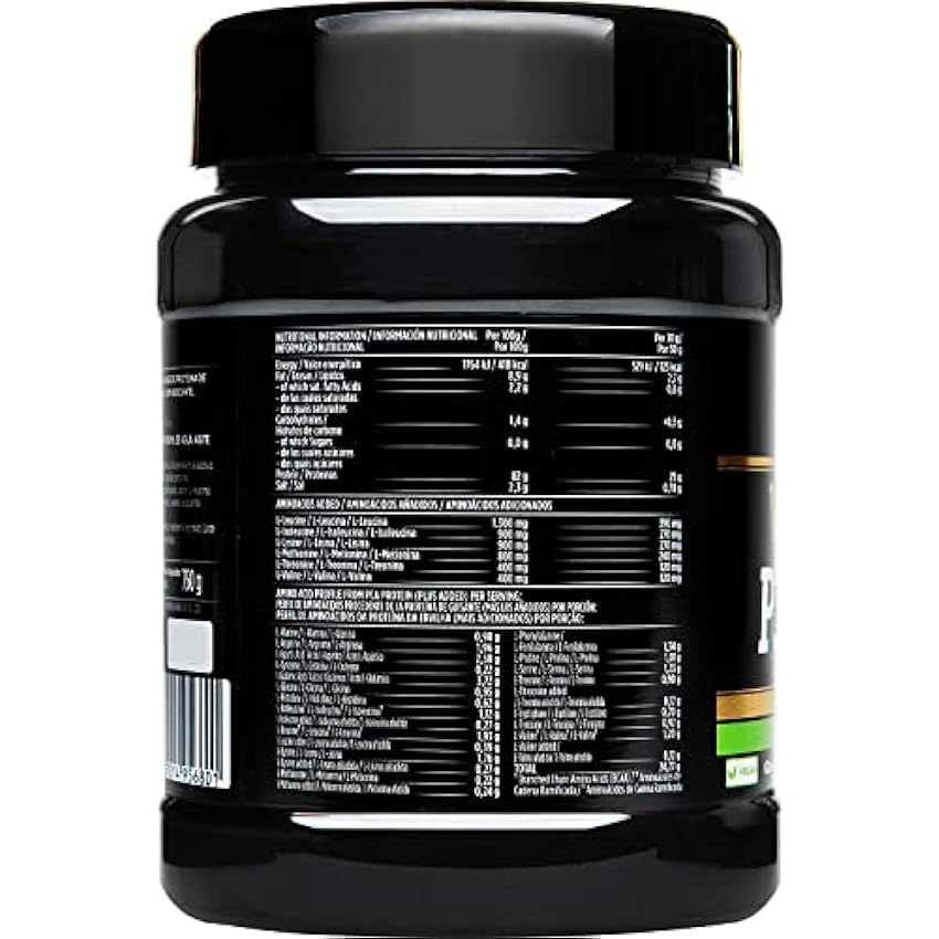 Crown Sport Nutrition Vegan PROtein+ – Proteinas micronizadas en polvo procedentes de guisantes con aminoácidos libre de alérgenos. Producto vegano. (Bote de 660g, sabor vainilla) LrhjpSEE
