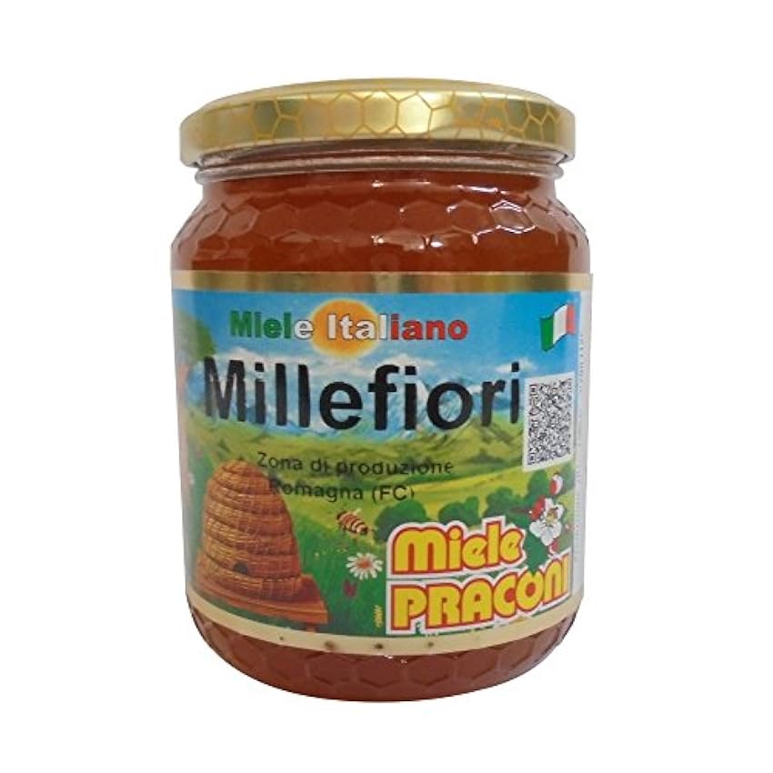 500 g Milllefiori 100% Italian Honey in Glass Vase Dolc
