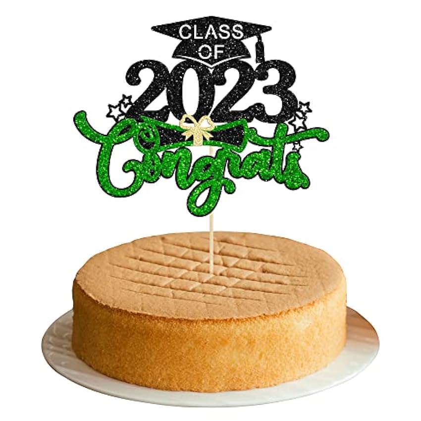 1 decoración para tartas con purpurina You Did It para graduación 2023, decoración para tartas de graduación 2023, suministros de decoración para tartas de fiesta de graduación, suministros dorados O7Y1Dz48