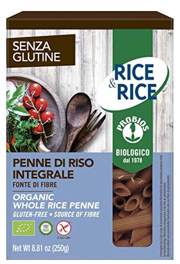 Rice&Rice Macarrones 100 Arroz Integral Bio 250 Gr Sin 