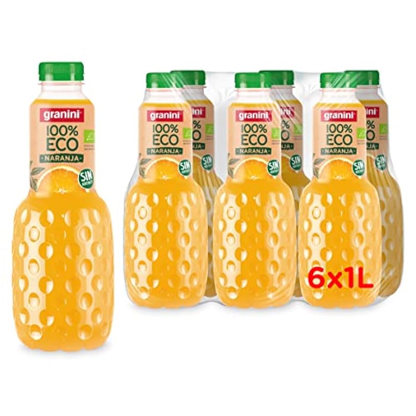 Zumo de Naranja ecológico Sin aditivos ni azúcares añadidos 100% Fruta Ecológica Pack 6 x 1L Granini 100% ECO GdtiLP2n