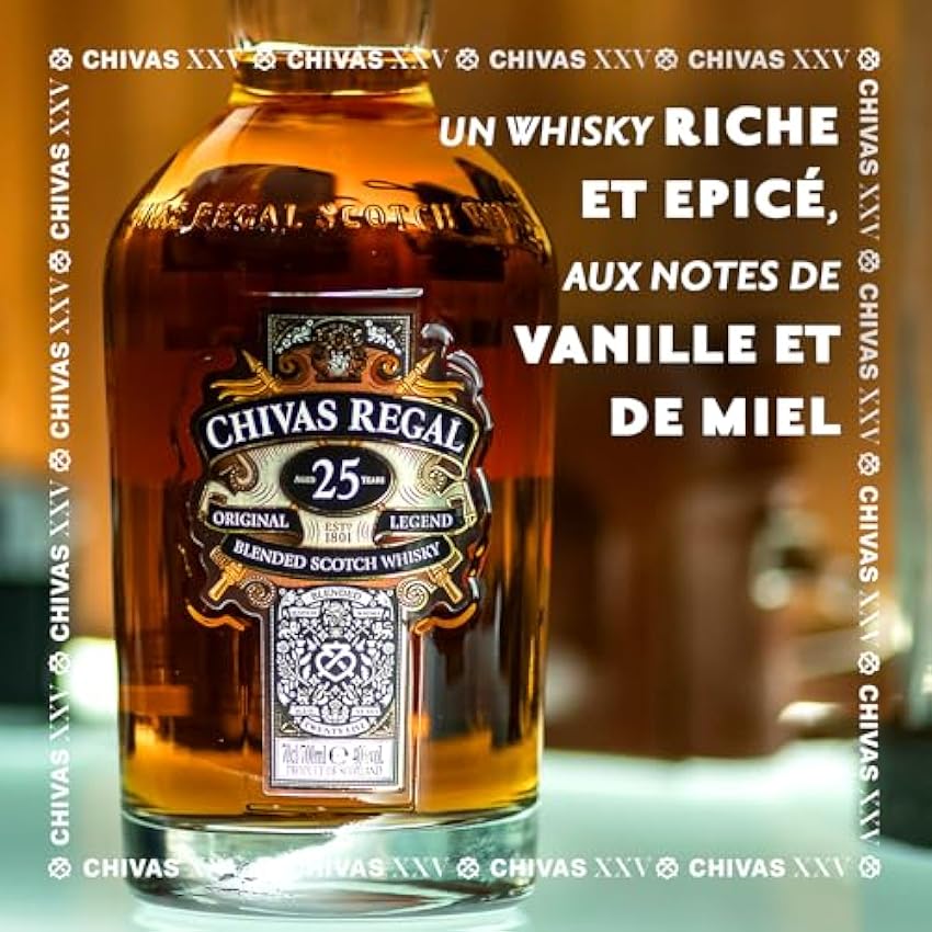 Chivas Regal 25 años Whisky Escocés de Mezcla Premium, 700 ml KRARd7hm