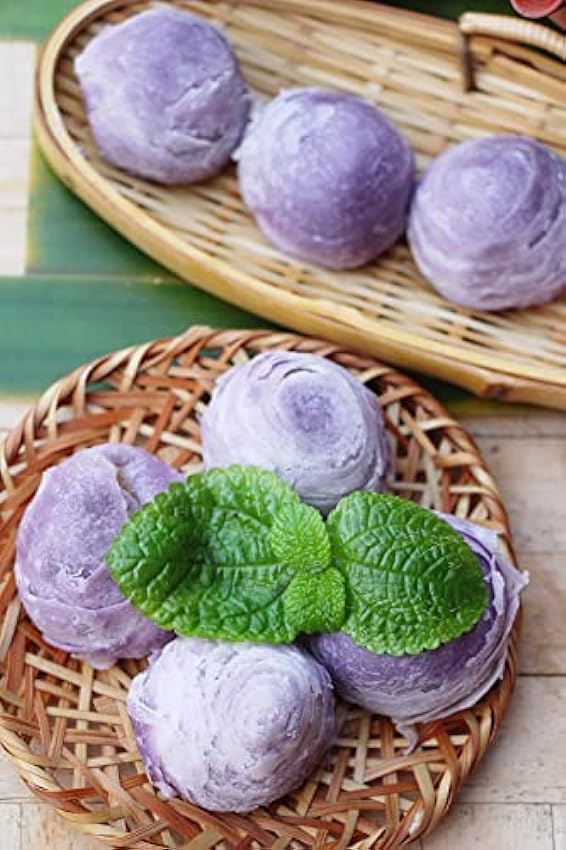 Polvo De Taro Púrpura - Naturalmente Tiñe Los Alimentos De Color Púrpura - Peso Neto: 75g - Tinte Violeta Para Helados, Yogurt Congelado, Batidos Y Té De Burbujas gO5eqCfv