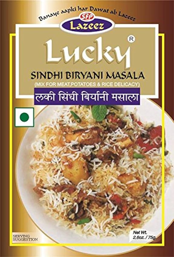 Lucky Biryani Masala Combo de 5 Pack (pollo biryani Masala, carne Biryani Masala. Sindhi Biryani Masala) HHOhtDOg