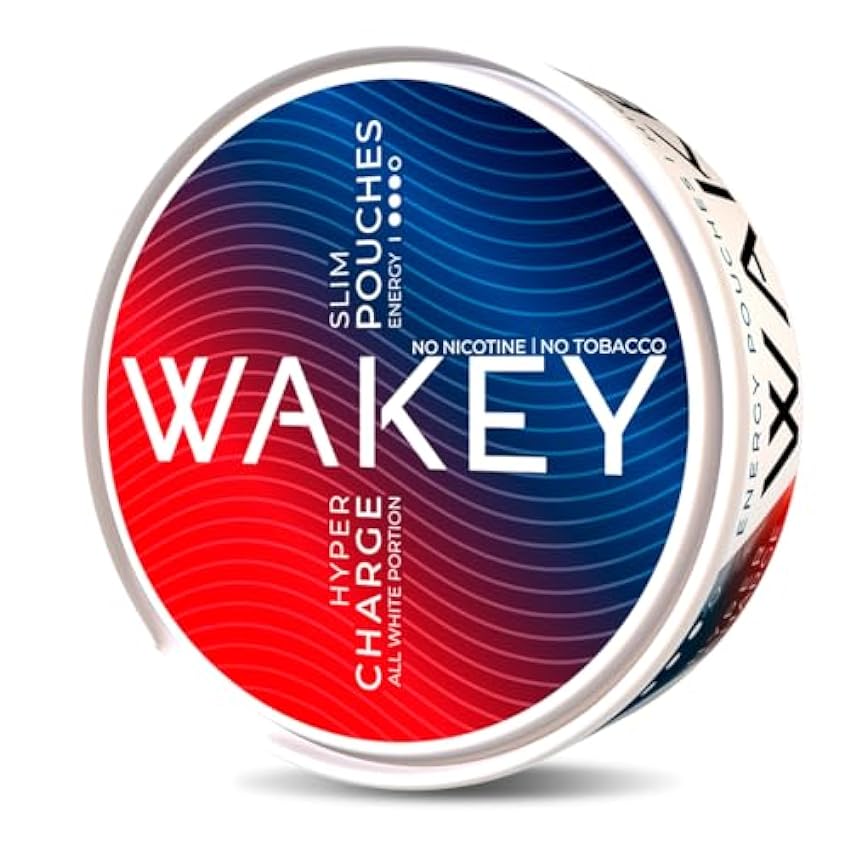 Wakey Wach, Hyper Charge, Energy Pouches Snus - Bolsas de cafeína (50 mg/bolsa, sin nicotina, no tabaco, 20 unidades) H8afW0ot
