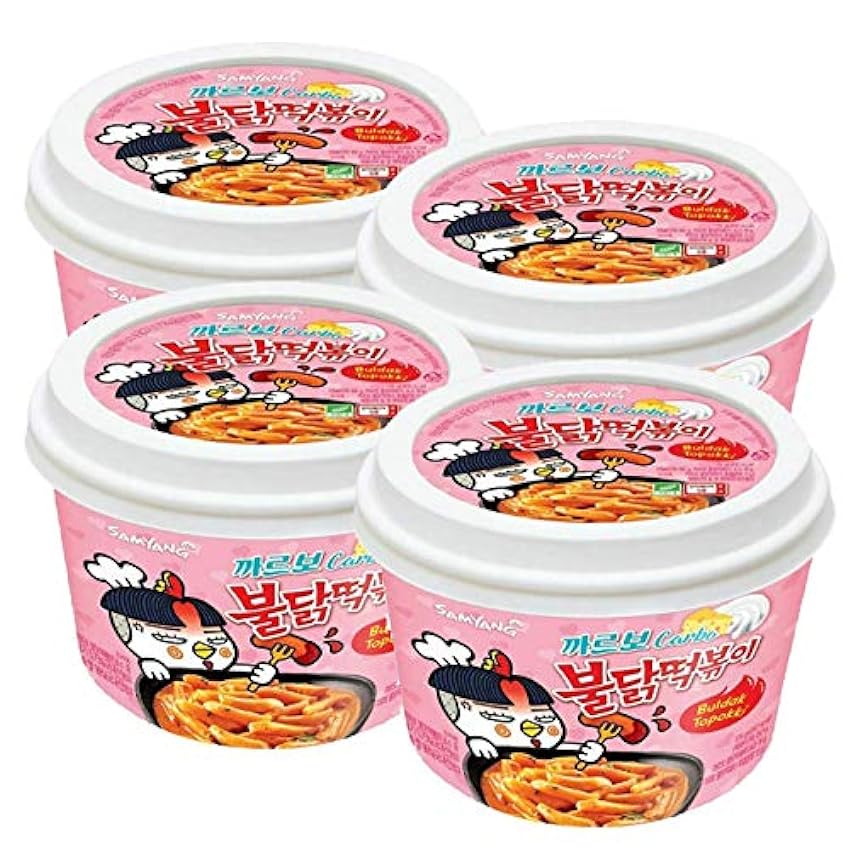 Samyang Hot Chicken Tteokbokki Pastel de arroz CARBONARA (paquete de 4) Gfob0b51