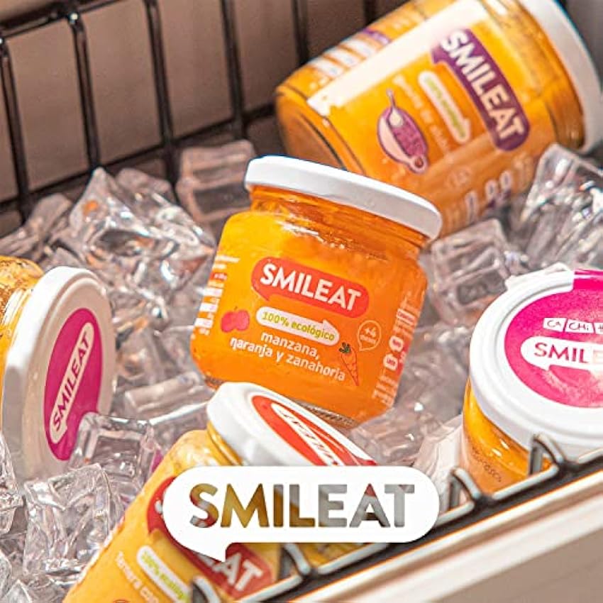 Smileat - Tarritos Ecológicos de Guisito de Alubias, Ingredientes Naturales, para Bebés desde 6 Meses, Sano y Saludable, sin Gluten - Pack de 12 Tarros x 230 g = 2760 g OzjErOzs