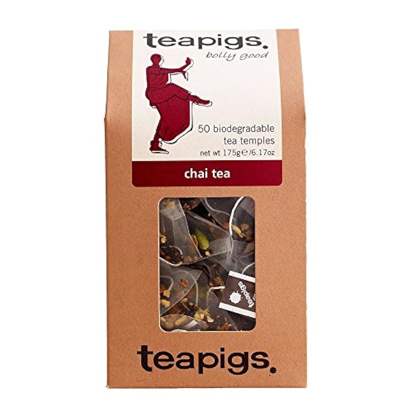 Bolsitas de té Teapigs Chai hechas con hojas enteras (1 paquete de 50 bolsitas de té) MLqTh3yb