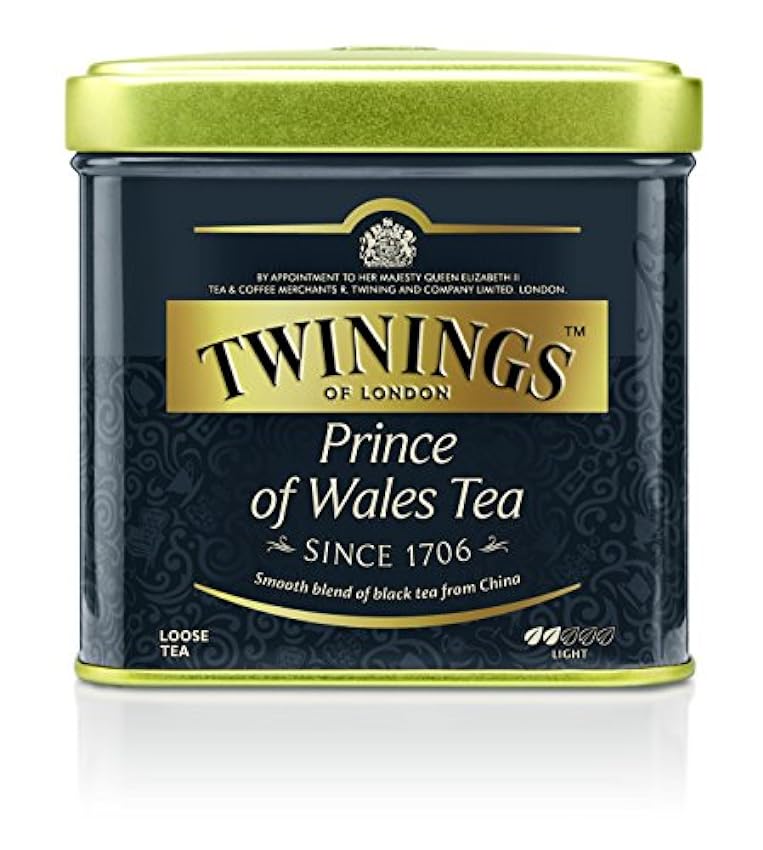 Twinings Prince of Gales - Té negro suave en lata de 10