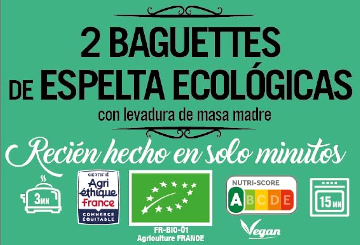 Baguettes Espelta Ecológicas Precocidas H4hvra8Q