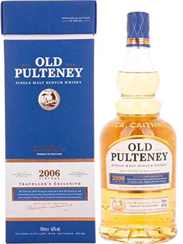 Old Pulteney VINTAGE Single Malt TRAVELLER´S EXCLUSIVE 2006 46% Vol. 1l in Giftbox KPdvG0T6